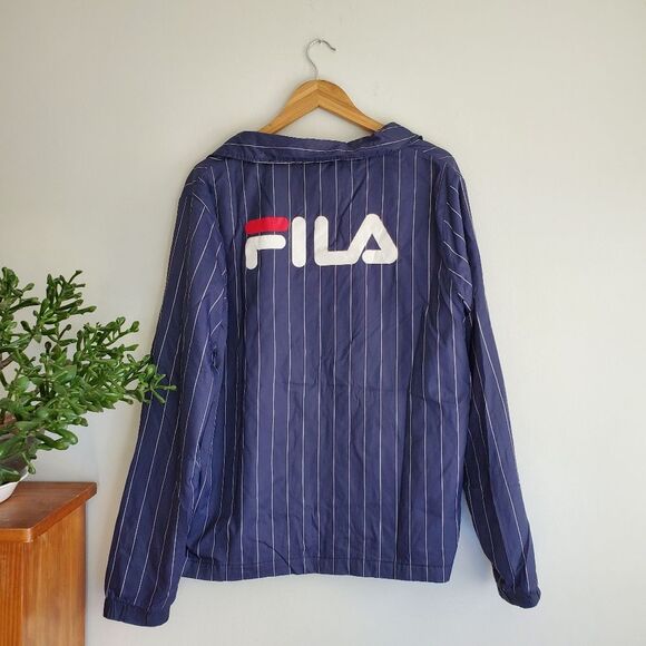 Vintage Fila light wind breaker snap buttons size medium - Picture 9 of 9
